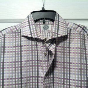 H.STOCKTON MEN'S PRE-OWNED COTTON DRESS SHIRT WITH FRENCH CUFFS SIZE: 17